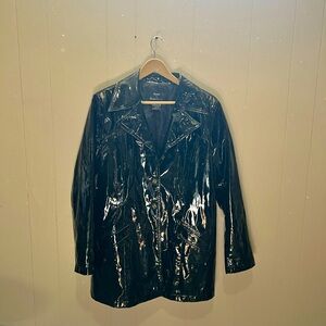 Dennis Basso black rain jacket.